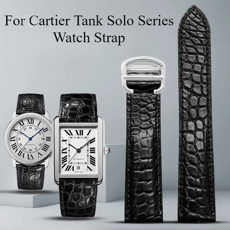 Circular Texture Design Premium Crocodile Watch Strap for Cartier Tank Solo Flat Interface Waterproof Watchband 16 17 18 22 24mm
Circular Texture Design Premium Crocodile Watch Strap for Cartier Tank Solo Flat Interface Waterproof Watchband 16 17 18 22 24mm