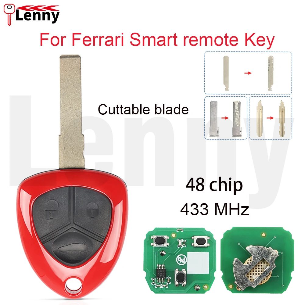 Lenny 433MHz ASK ID48 Chip 012432 TRWS46E Car smart remote key For Ferrari 430 458 Ltalia California 599 GTB Fiorano FF 2012+
Lenny 433MHz ASK ID48 Chip 012432 TRWS46E Car smart remote key For Ferrari 430 458 Ltalia California 599 GTB Fiorano FF 2012+