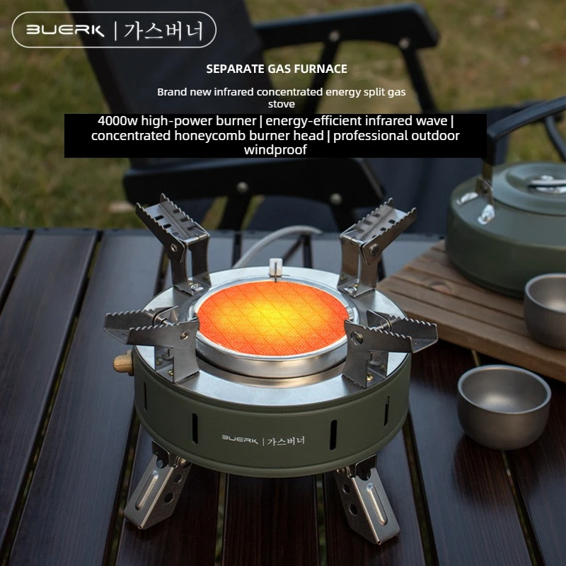 BUERK Infrared Cassette Stove Head Portable Outdoor Gas Cooker Camping Hiking Picnic Tea Boiling Windproof Split Butane Burner
BUERK Infrared Cassette Stove Head Portable Outdoor Gas Cooker Camping Hiking Picnic Tea Boiling Windproof Split Butane Burner