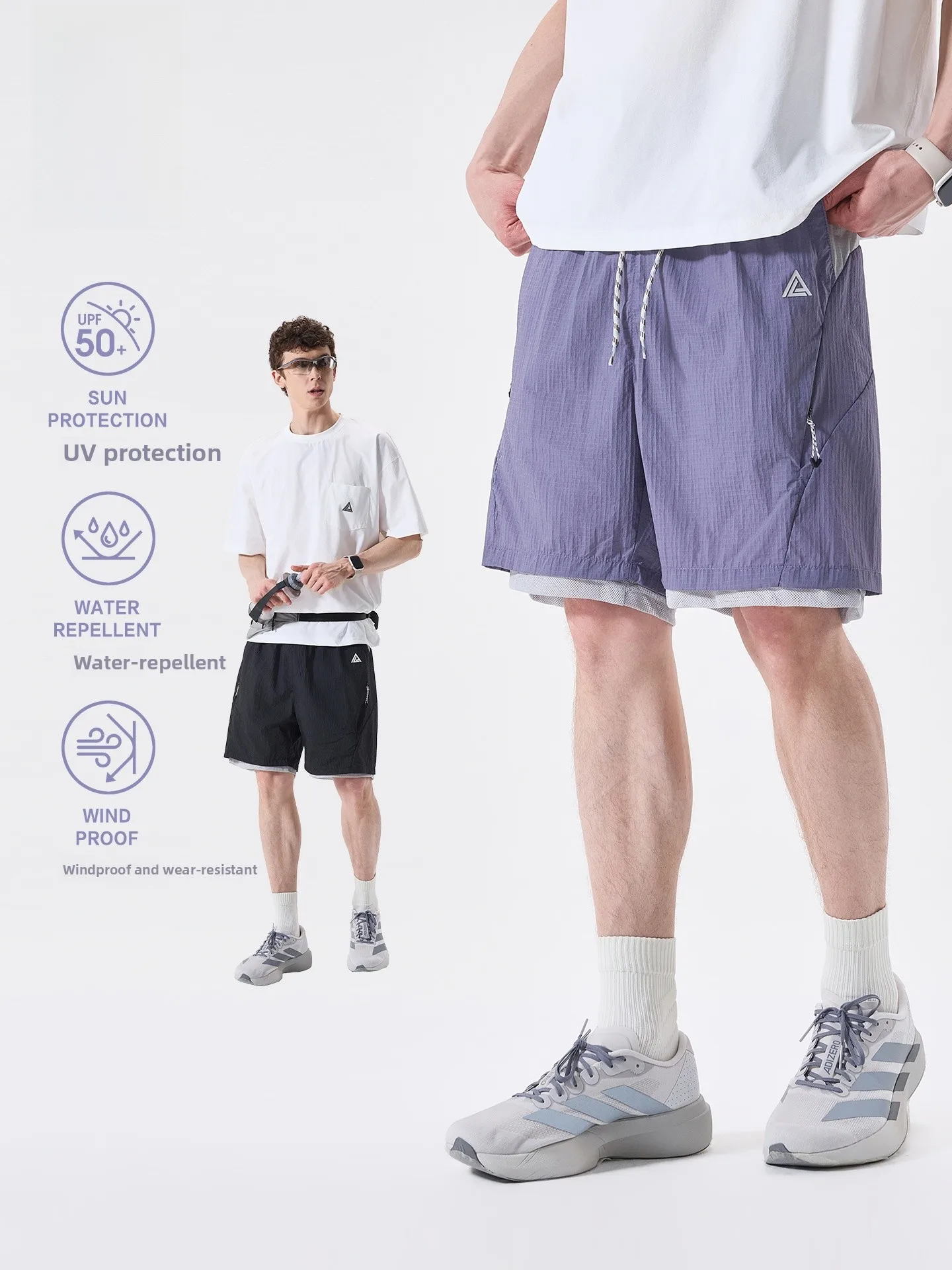 LAZY DAY Outdoor Men's Water-Resistant UPF50 UV Protection Five-Quarter Length Shorts Summer Windproof Color-Block Cargo Shorts
LAZY DAY Outdoor Men's Water-Resistant UPF50 UV Protection Five-Quarter Length Shorts Summer Windproof Color-Block Cargo Shorts