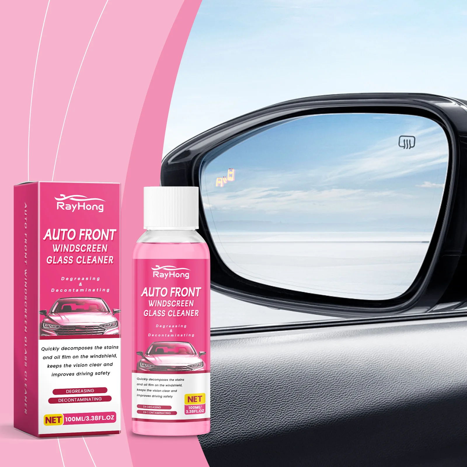 100ml Car Glass Cleaner Spray - Helps Remove Stains & Oil Film, Anti-Fog Formula for Windshield & Windows with Streak-Free Shine
100ml Car Glass Cleaner Spray - Helps Remove Stains & Oil Film, Anti-Fog Formula for Windshield & Windows with Streak-Free Shine