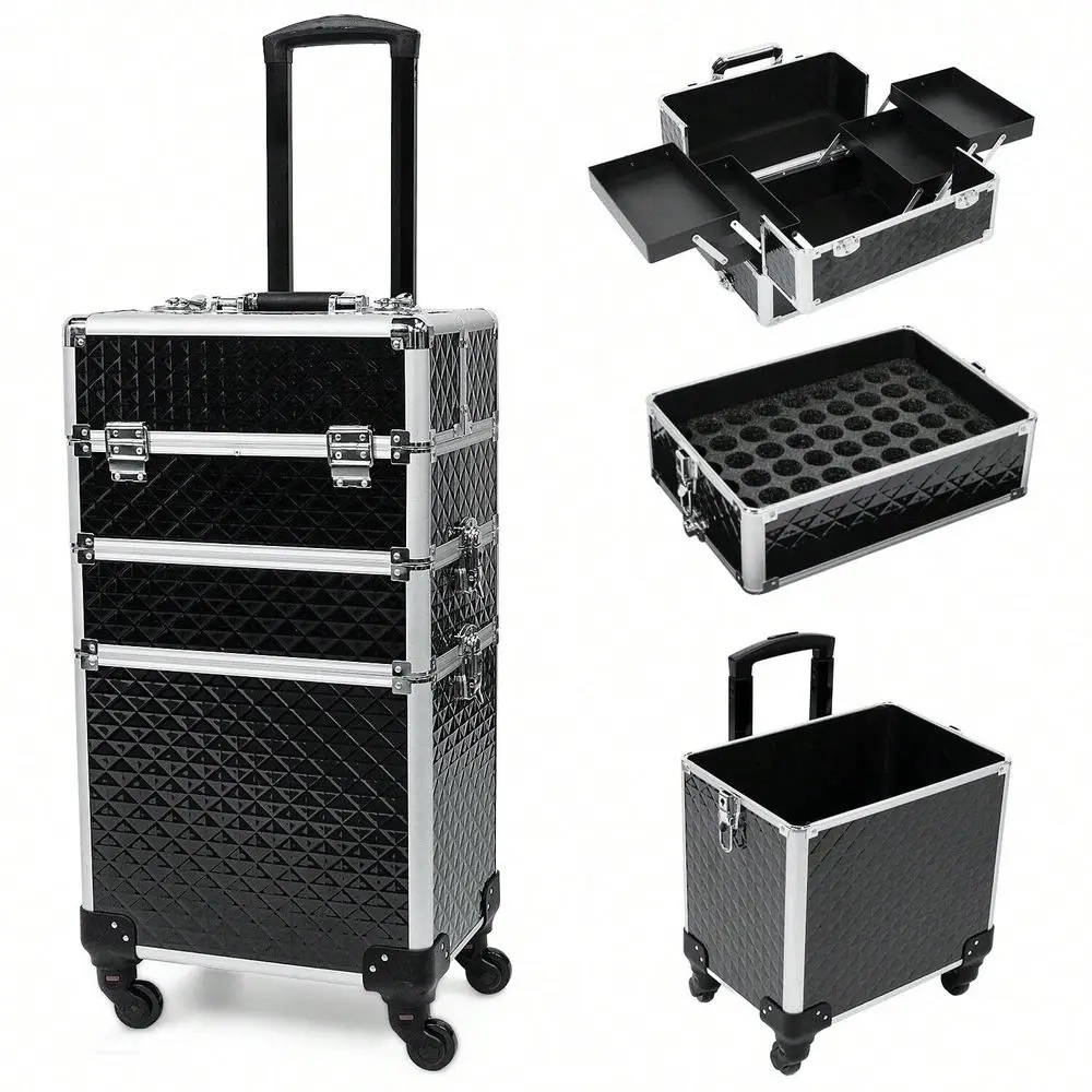 In 1 Rolling Makeup Train Case Professional Cosmetic Trolley Large Storage With Keys Swivel Wheels Salon Barber Case Traveling C
In 1 Rolling Makeup Train Case Professional Cosmetic Trolley Large Storage With Keys Swivel Wheels Salon Barber Case Traveling C