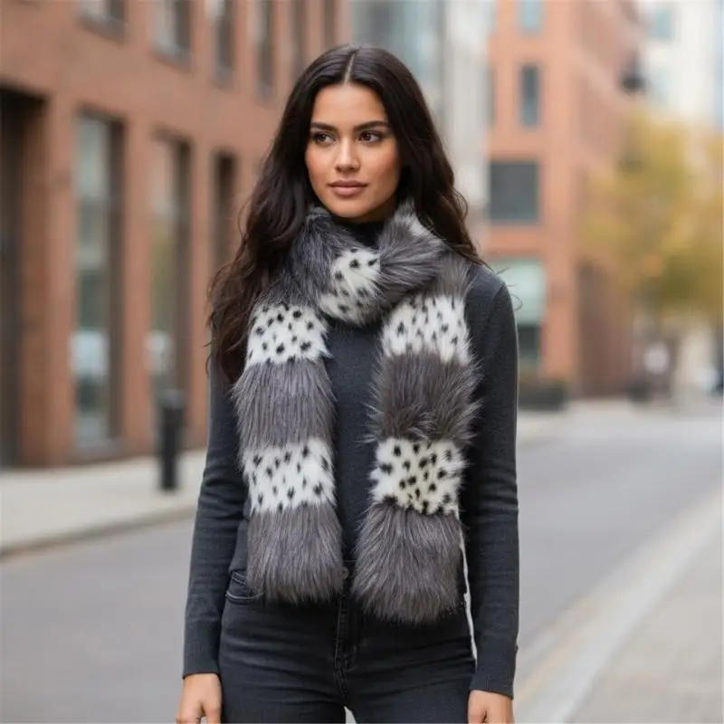 Winter Plush Reversible Scarf With Leopards Design Unisex Cold Weather Neck Wrap Y08E
Winter Plush Reversible Scarf With Leopards Design Unisex Cold Weather Neck Wrap Y08E