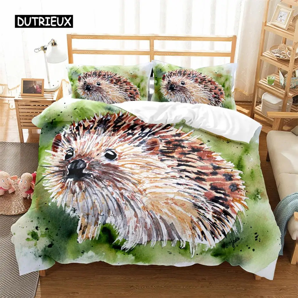Hedgehog Duvet Cover Cute 3D Wildlife Animal Polyester Comforter Cover Bedding Set for Home Bedroom Decorations Women Children
Hedgehog Duvet Cover Cute 3D Wildlife Animal Polyester Comforter Cover Bedding Set for Home Bedroom Decorations Women Children