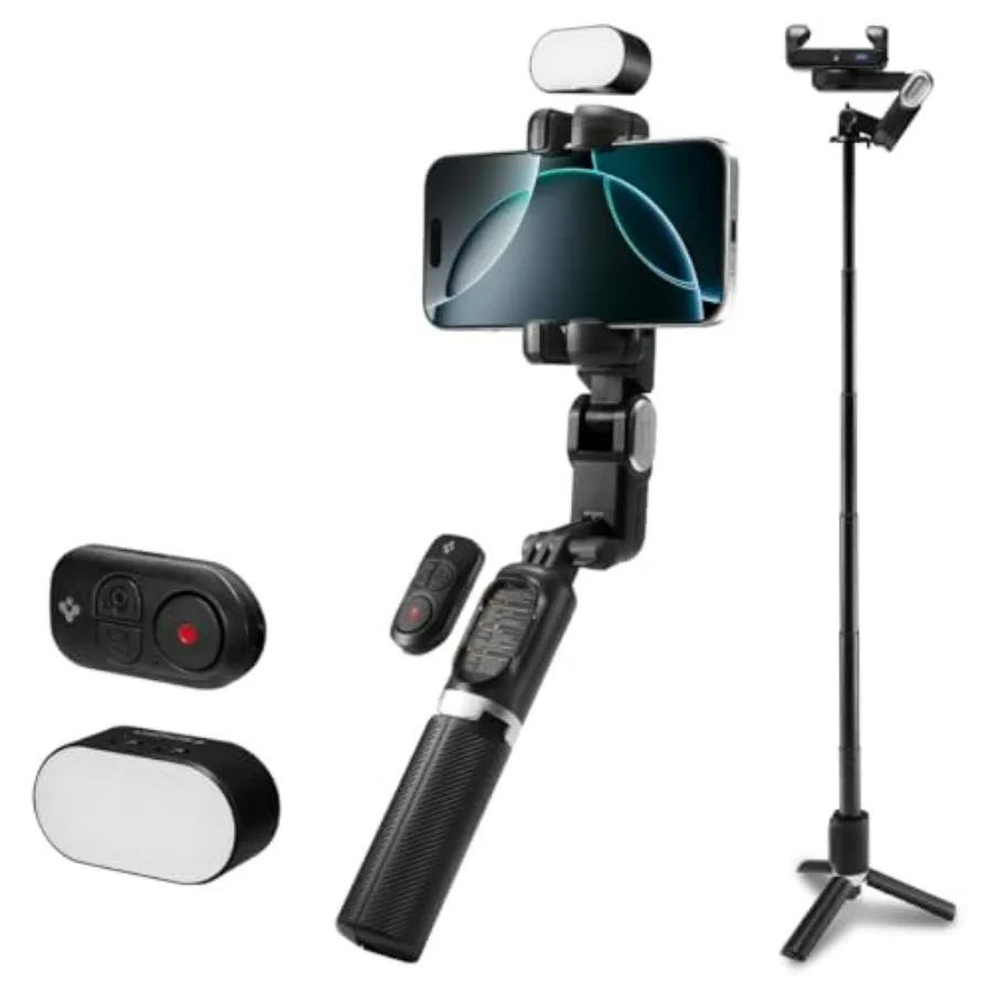 Стабилизатор Spigen Gimbal для смартфона iPhone с колесом фокусировки, отслеживанием лица/объекта, складной 3-осевой ручной стабилизатор для телефона
Стабилизатор Spigen Gimbal для смартфона iPhone с колесом фокусировки, отслеживанием лица/объекта, складной 3-осевой ручной стабилизатор для телефона