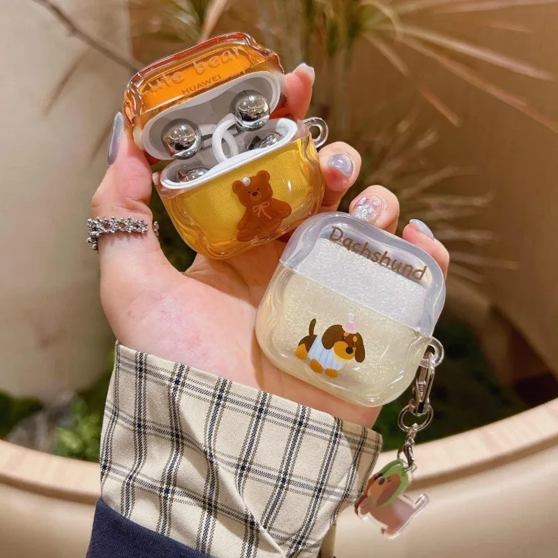 For Huawei Freebuds 6i SE2 SE3 FreeClip 2 Ins Cute Bear Puppy Dachshund TPU Clear Protective Headphone Case with Pendant Cover
For Huawei Freebuds 6i SE2 SE3 FreeClip 2 Ins Cute Bear Puppy Dachshund TPU Clear Protective Headphone Case with Pendant Cover