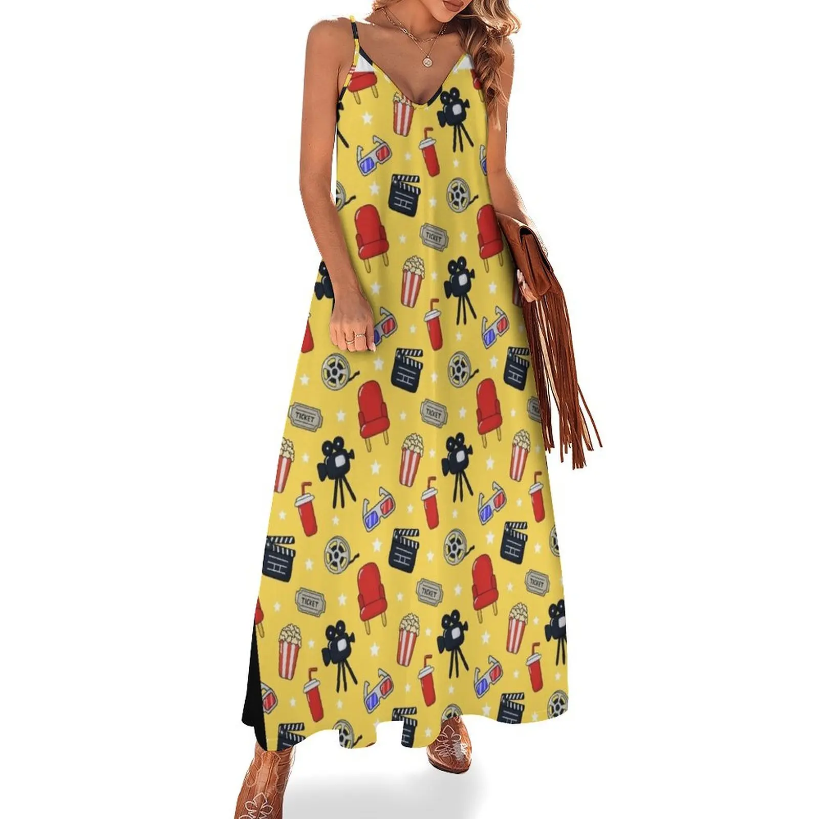 Funny Cinema Pattern Sleeveless Dress elegant evening dresses for women 2025 evening dresses luxury 2025 Dress
Funny Cinema Pattern Sleeveless Dress elegant evening dresses for women 2025 evening dresses luxury 2025 Dress