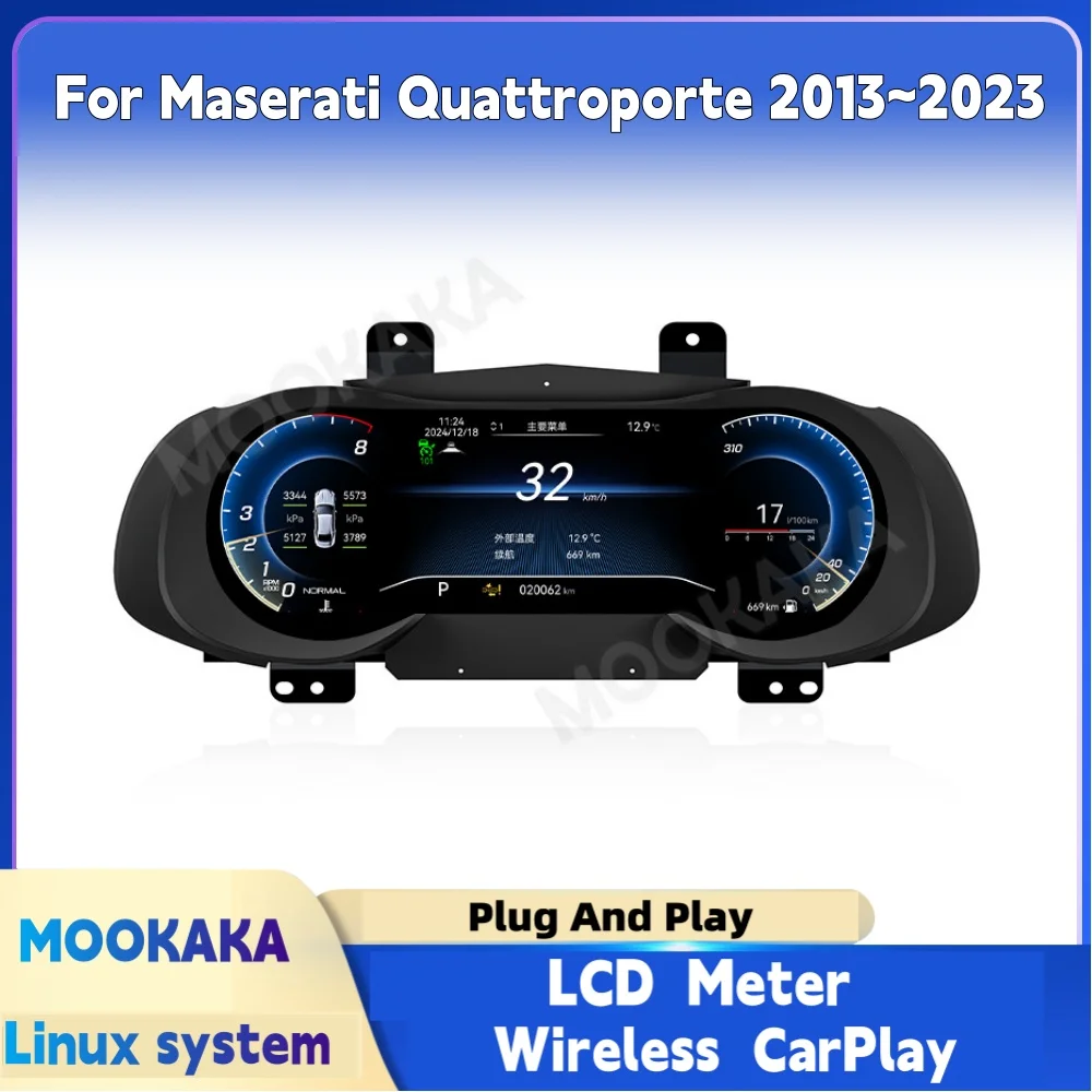 Dashboard Carplay For Maserati Quattroporte 2013~2023 Car Cluster LCD Meter Virtual Cockpit Digital Instrument Panel Head Uni
Dashboard Carplay For Maserati Quattroporte 2013~2023 Car Cluster LCD Meter Virtual Cockpit Digital Instrument Panel Head Uni