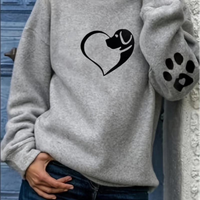 New women's sweatshirt with animal head print, hooded and loose-fitting
New women's sweatshirt with animal head print, hooded and loose-fitting