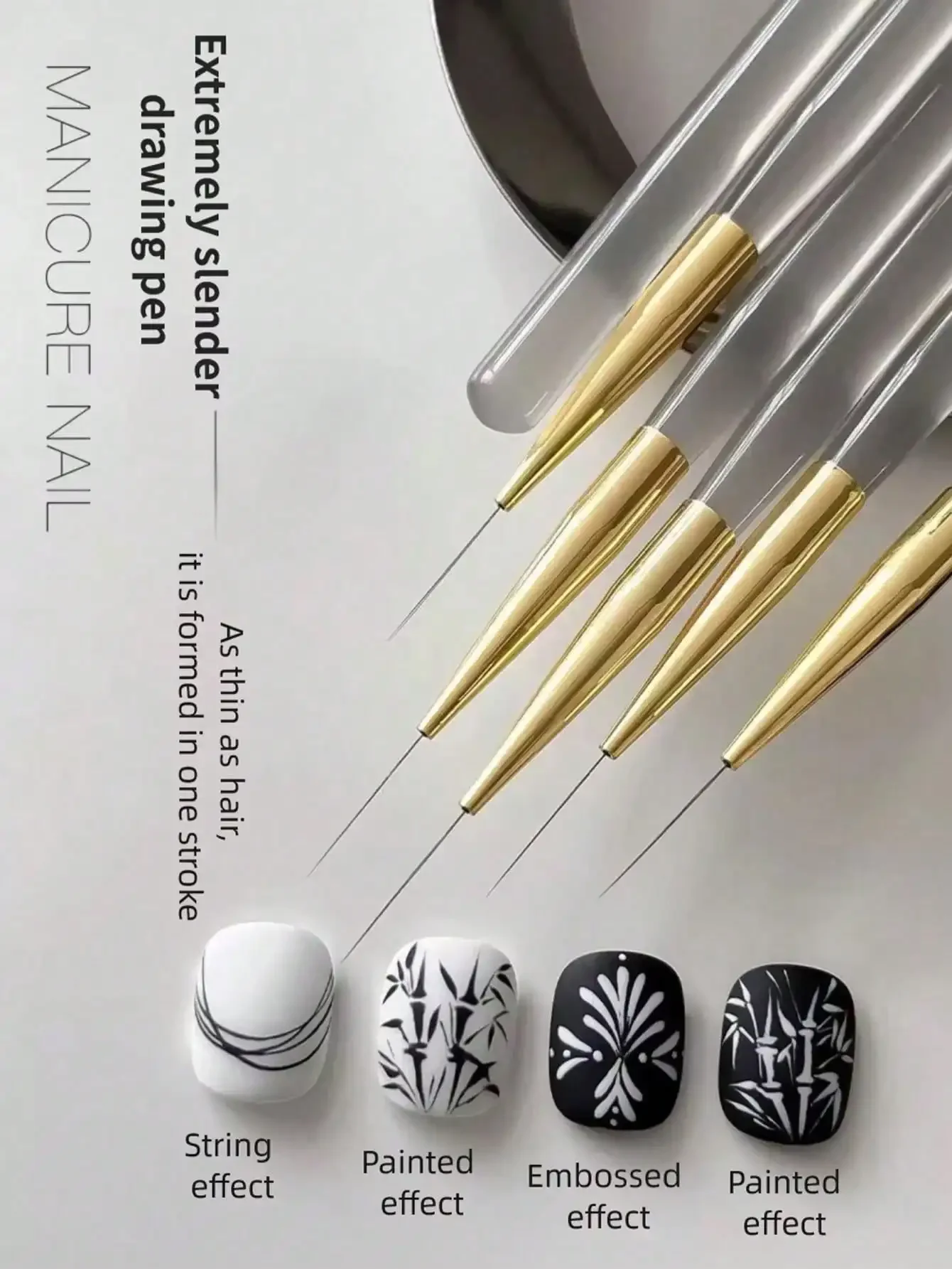 Delicate Stretching Nail Art Pen Set: Gray Acrylic Rod Stretching Nail Art Pen, Floral Nail Art Pen, Extended Grid Pen, Ultra-Fine Stretching Nail Art Pen, Sweeping Pen, Professional Hook Line Nail Art Tool, Exquisite Pen Tip, Vintage Grid Nail Art Pen Fo
Delicate Stretching Nail Art Pen Set: Gray Acrylic Rod Stretching Nail Art Pen, Floral Nail Art Pen, Extended Grid Pen, Ultra-Fine Stretching Nail Art Pen, Sweeping Pen, Professional Hook Line Nail Art Tool, Exquisite Pen Tip, Vintage Grid Nail Art Pen Fo
