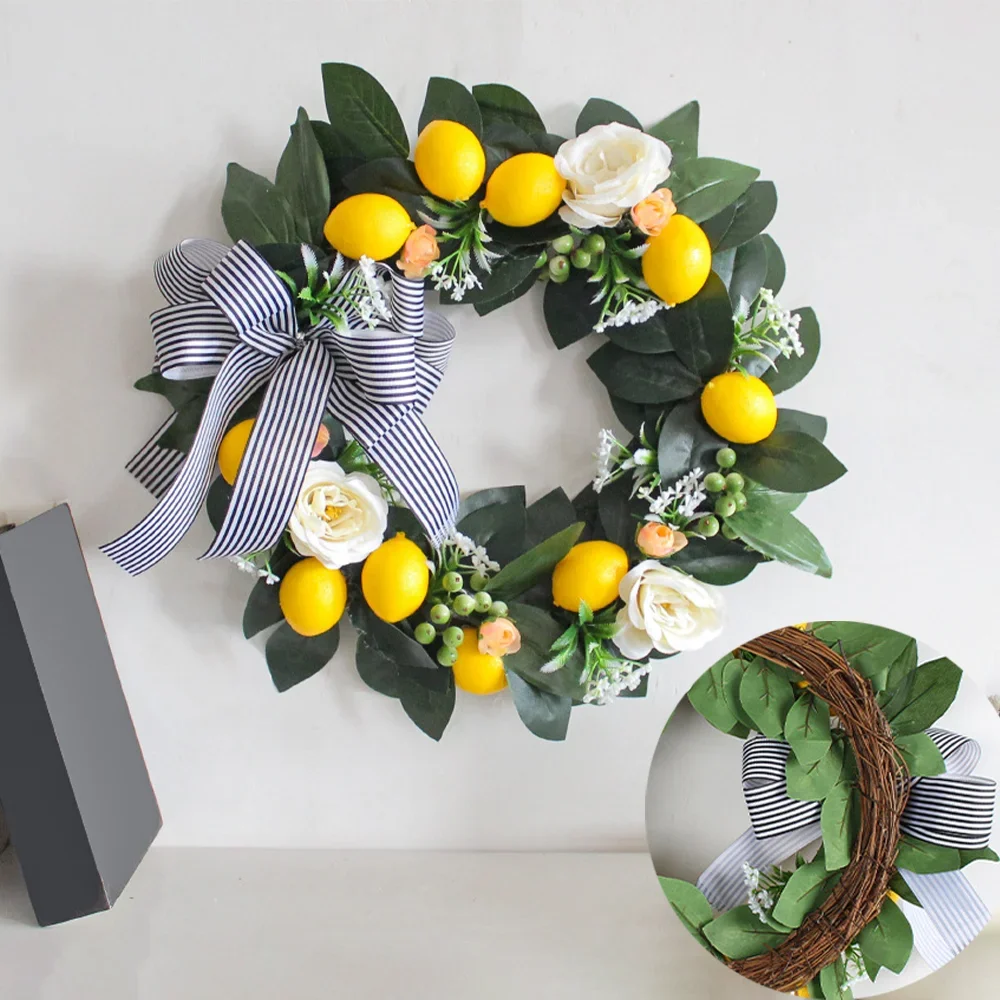 Spring Wreath Large Wreath Used For Garden Decor Bow Lemon Wreath For Front Door Spring Summer Year-Round Wall Or Window Kitchen
Spring Wreath Large Wreath Used For Garden Decor Bow Lemon Wreath For Front Door Spring Summer Year-Round Wall Or Window Kitchen