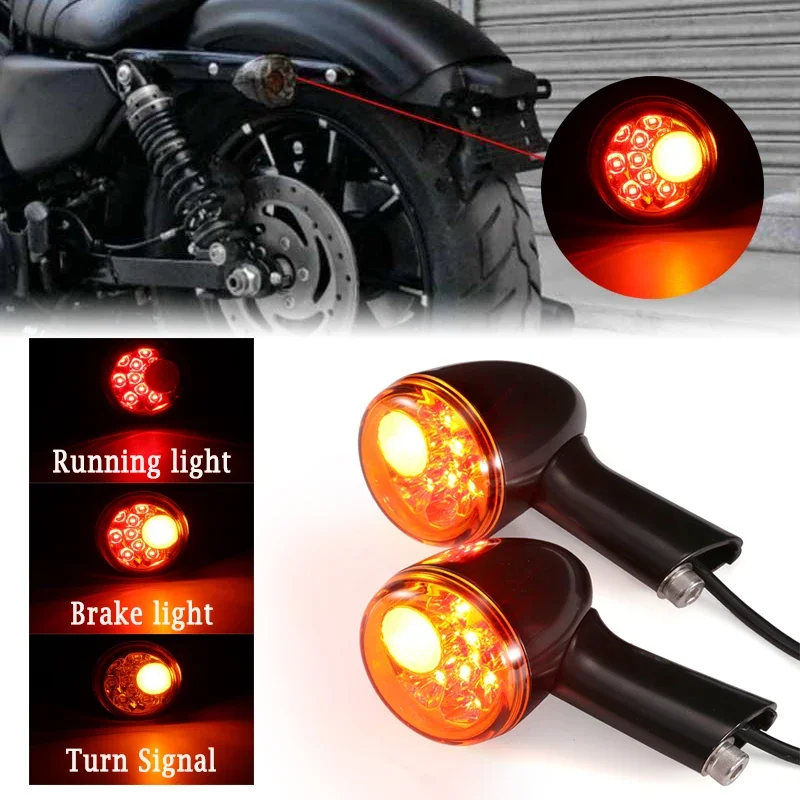 2Pcs Motorcycle LED Turn Signal Light for Harley SportsterXL883 XL1200 1992-up LED Running Indicator Brake Lamp Front / Rear
2Pcs Motorcycle LED Turn Signal Light for Harley SportsterXL883 XL1200 1992-up LED Running Indicator Brake Lamp Front / Rear