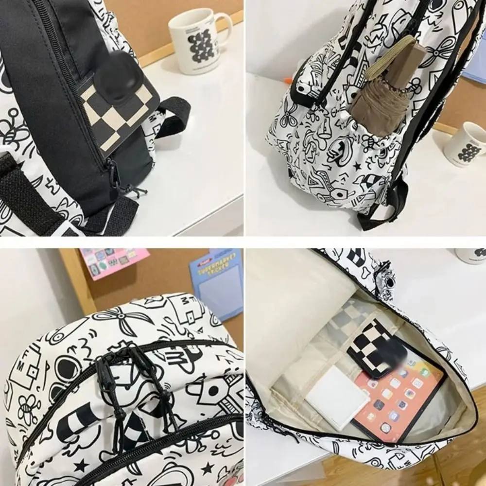 Multi Pocket Fashion Students Backpack Graffiti Doodle School Bag Casual Nylon Cloth Shoulder Bag Travel
Multi Pocket Fashion Students Backpack Graffiti Doodle School Bag Casual Nylon Cloth Shoulder Bag Travel