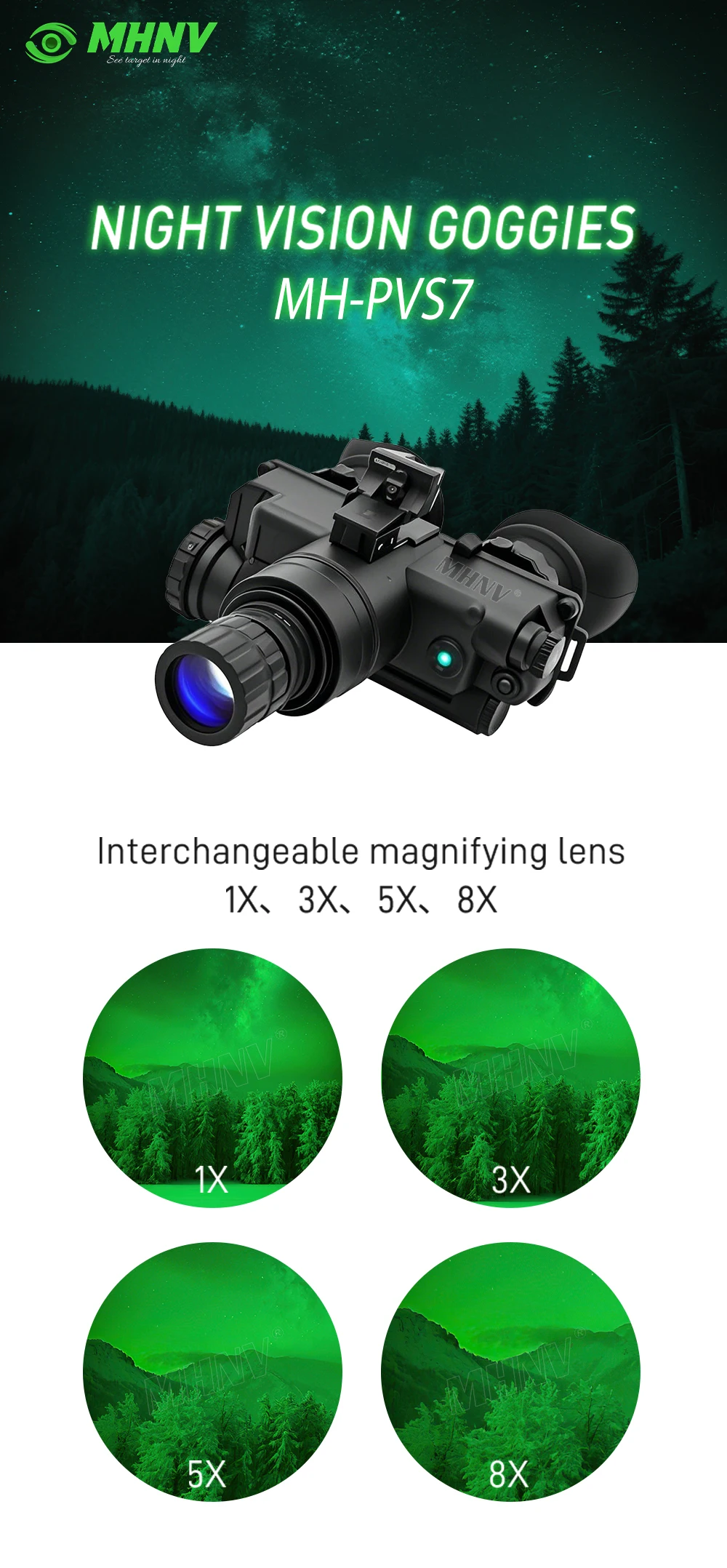 MHNV PVS 7 Night Vision Goggles Complete Device and Binocular Housing Kit Gen 2+ Gen 3 IIT PVS-7 Wired Housing Assembly
MHNV PVS 7 Night Vision Goggles Complete Device and Binocular Housing Kit Gen 2+ Gen 3 IIT PVS-7 Wired Housing Assembly