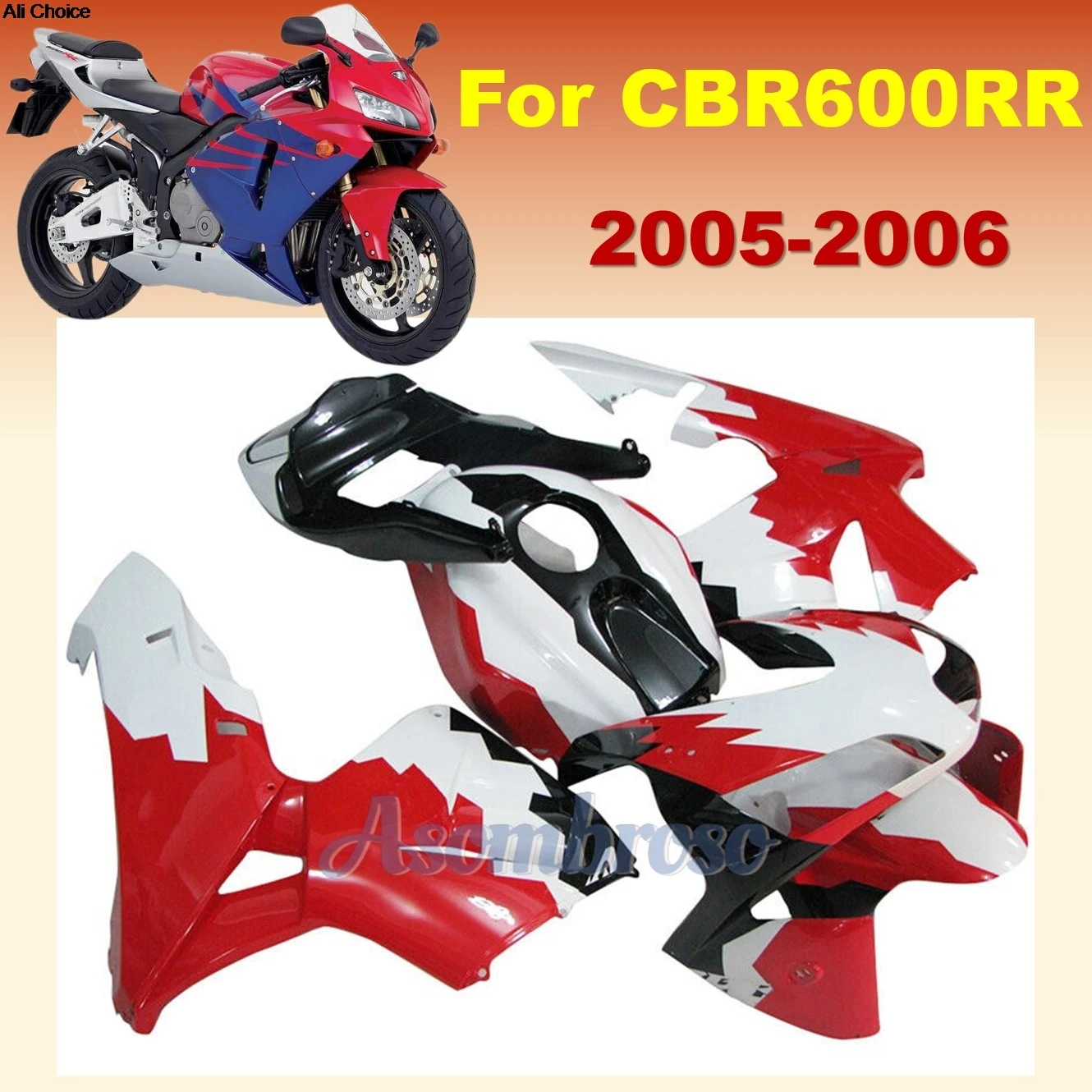 Full Fairings Kit For CBR600RR 2005 2006 CBR 600RR F5 05 06 Red White Motorcycle Injection mold bodywork
Full Fairings Kit For CBR600RR 2005 2006 CBR 600RR F5 05 06 Red White Motorcycle Injection mold bodywork