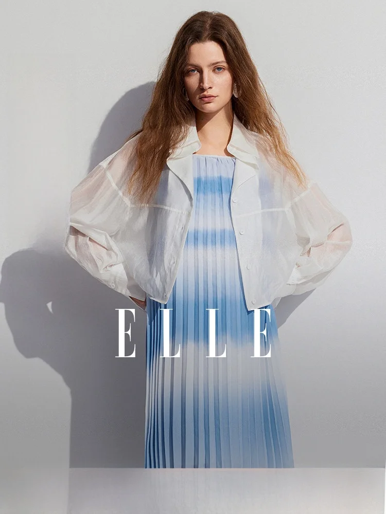 ELLE Women's Loose Long Sleeve Shirt White Summer New Style Commute Simple Style High Quality Fashionable Small Audience
ELLE Women's Loose Long Sleeve Shirt White Summer New Style Commute Simple Style High Quality Fashionable Small Audience