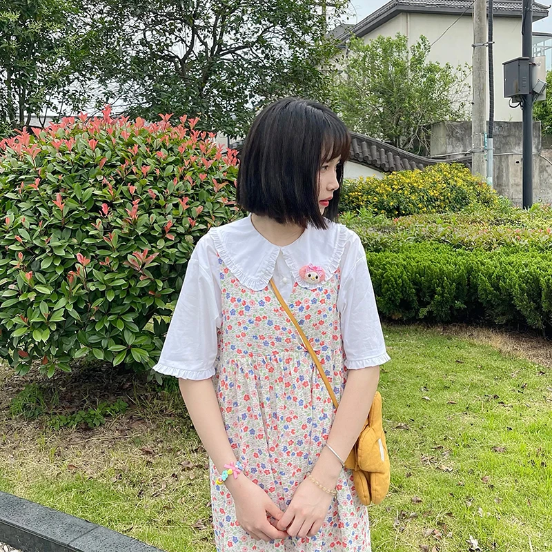 Cute Ruffle Sve Baby Collar White ort Sve irt Basic Versatile Sle Wed Cotton Pure Color round Ne Button Detail
Cute Ruffle Sve Baby Collar White ort Sve irt Basic Versatile Sle Wed Cotton Pure Color round Ne Button Detail