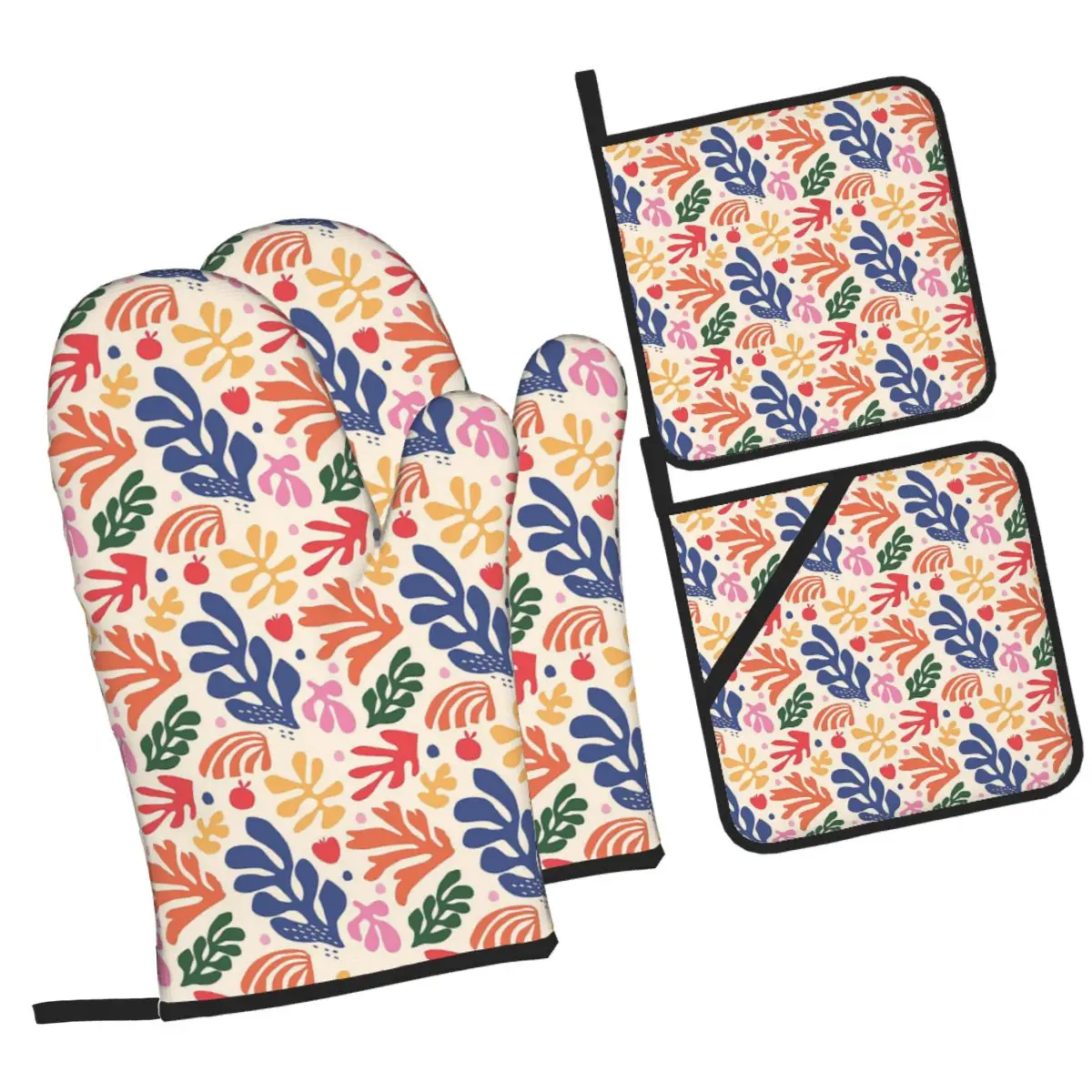 Matisse Flowers A Oven Mitts and Pot Holder Sets of 4 for Baking Kitchen Cooking Grilling Resistant Non-Slip Gloves
Matisse Flowers A Oven Mitts and Pot Holder Sets of 4 for Baking Kitchen Cooking Grilling Resistant Non-Slip Gloves