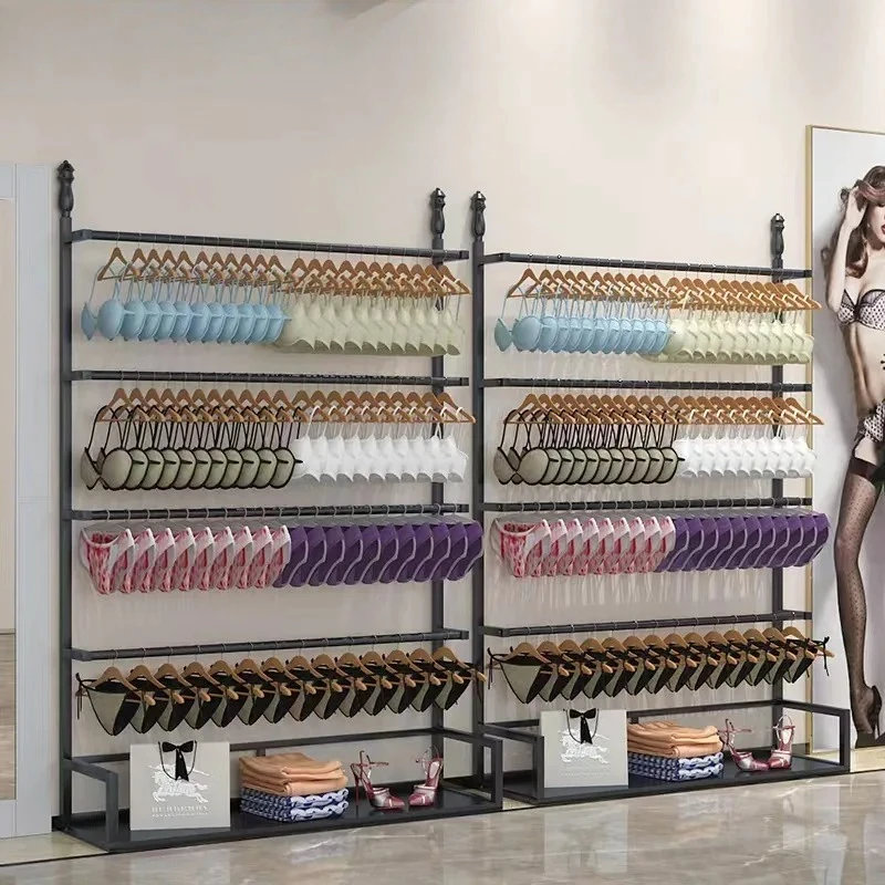 Display rack Bras, underwear against the wall, side hanging shelves Floor-to-ceiling shorts hanger Display rack Multi-layer
Display rack Bras, underwear against the wall, side hanging shelves Floor-to-ceiling shorts hanger Display rack Multi-layer