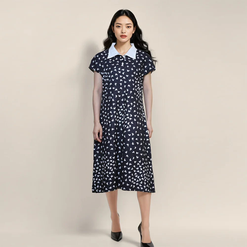Miyake Exquisite Pleated Dress Short-sleeved Women 2025 Summer Large Size Loose Thin Printing Thin Section Medium-length Skirt
Miyake Exquisite Pleated Dress Short-sleeved Women 2025 Summer Large Size Loose Thin Printing Thin Section Medium-length Skirt