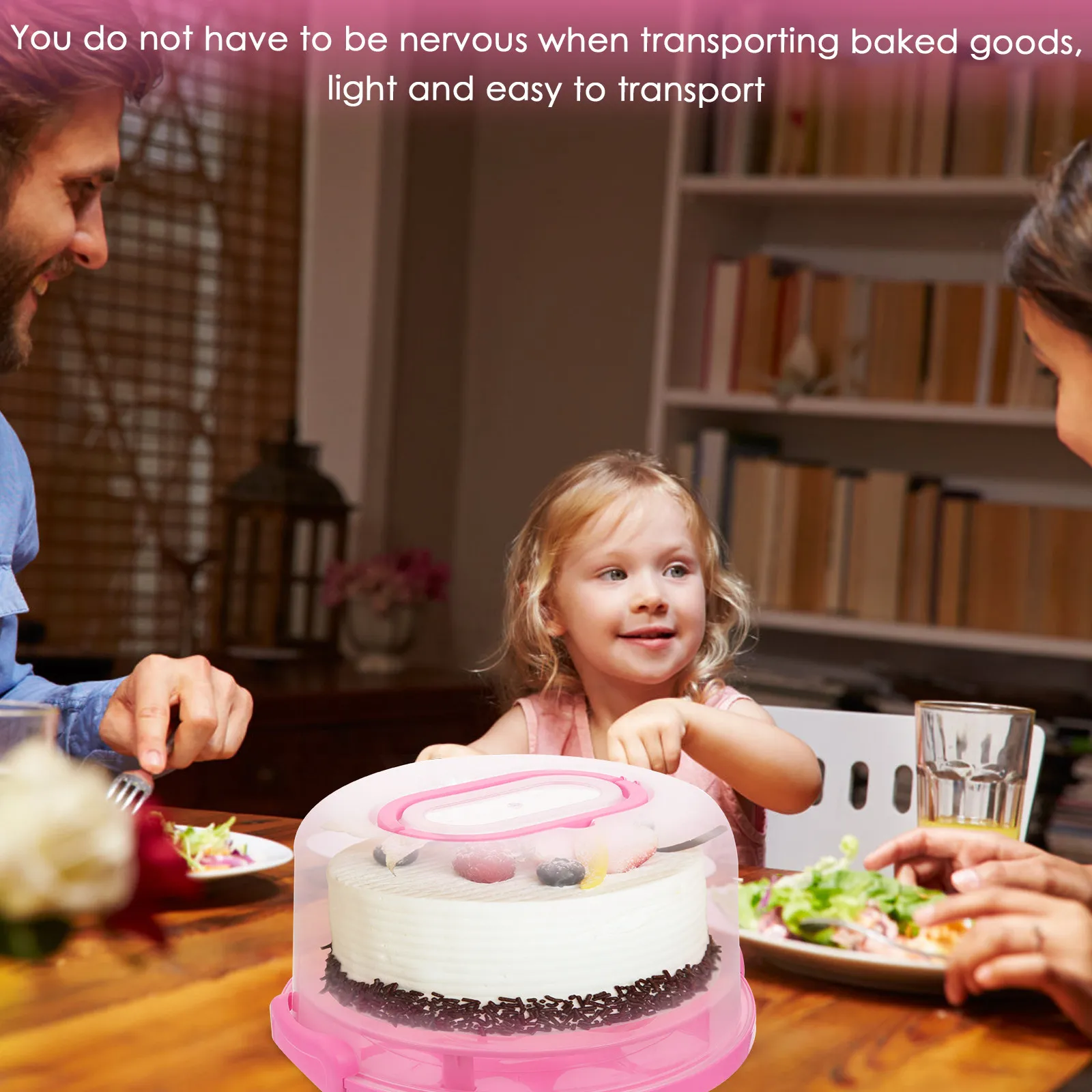 Transparent Cake Carrier with Handle Lid Premium Oil Proof Wear Resistant Reusable Cake Box for Birthday Wedding Party Baking
Transparent Cake Carrier with Handle Lid Premium Oil Proof Wear Resistant Reusable Cake Box for Birthday Wedding Party Baking