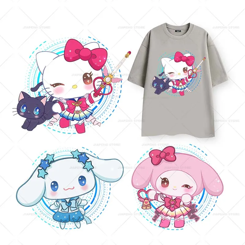 Sanrio Cinnamoroll Printed Stickes Heat Transfers for Clothes Hot Anime Hello Kitty Iron on Patches on Clothing T-shirt Decor
Sanrio Cinnamoroll Printed Stickes Heat Transfers for Clothes Hot Anime Hello Kitty Iron on Patches on Clothing T-shirt Decor