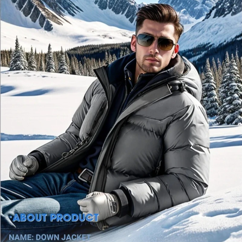 White Duck Down Jacket Men Winter Men's Coat Windproof Removable Cap Parkas Solid Color Outdoor Casual Hooded Overcoat Clothes
White Duck Down Jacket Men Winter Men's Coat Windproof Removable Cap Parkas Solid Color Outdoor Casual Hooded Overcoat Clothes