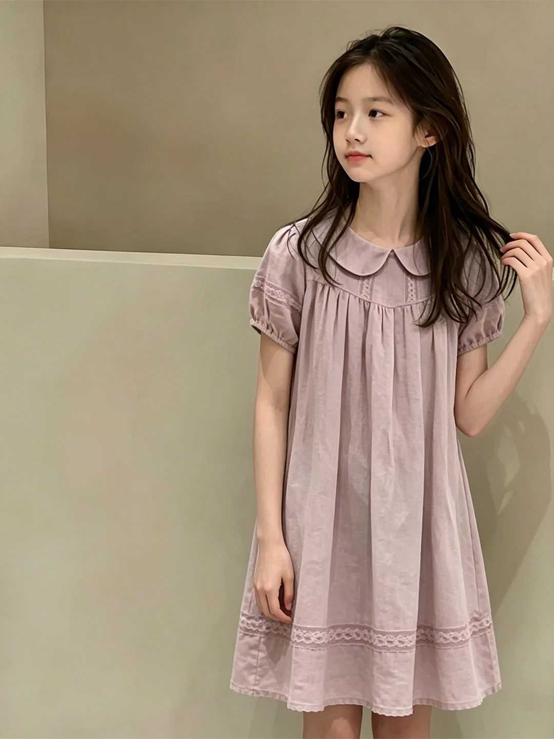 Girls Summer Dress Retro Flax Fabric Short Sleeve Mid-Light Waist V-Neck Long Dress Children's Clothing Casual Style Kids Skirt
Girls Summer Dress Retro Flax Fabric Short Sleeve Mid-Light Waist V-Neck Long Dress Children's Clothing Casual Style Kids Skirt