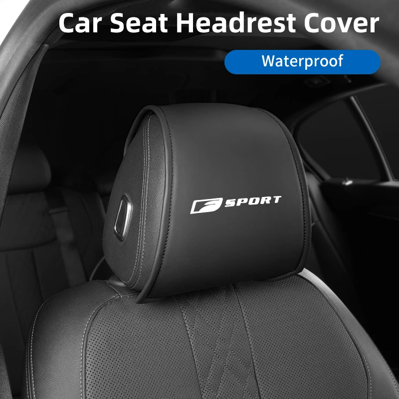 2Pcs Car Styling Neck Pillowcase Leather Headrest Storage Cover For Lexus UX250h RX450h CT200h RX400h NX300h RX350 RX300 GX470 I