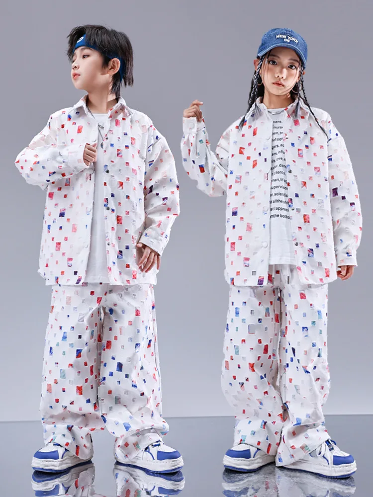 Kids Kpop Hip Hop Clothing Starry Sky Print with Hole Suit Streetwear Top Cargo Pants for Girls Boys Jazz Dance Costume Clothes
Kids Kpop Hip Hop Clothing Starry Sky Print with Hole Suit Streetwear Top Cargo Pants for Girls Boys Jazz Dance Costume Clothes