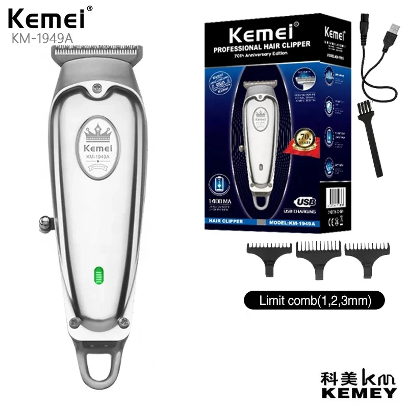 Kemei KM-1949A LED Power Display Hair Clipper Multifunctional Trimmer All Metal Electric Hair Cutting Machine for Men
Kemei KM-1949A LED Power Display Hair Clipper Multifunctional Trimmer All Metal Electric Hair Cutting Machine for Men