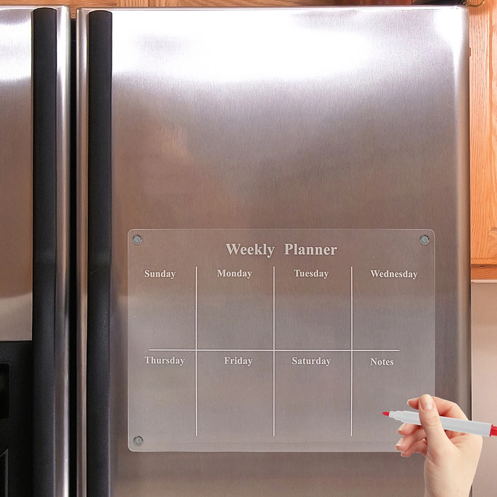 Refrigerator Magnetic Note Board Writing Pad Weekly Planner Fridge Acrylic Dry Erase Small
Refrigerator Magnetic Note Board Writing Pad Weekly Planner Fridge Acrylic Dry Erase Small