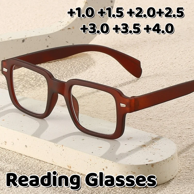 New Square-Frame Presbyopia Eyewear Unisex Stylish Rivet-Detailed High-Definition Comfortable Reading Glasses +1.0 To +4.0
New Square-Frame Presbyopia Eyewear Unisex Stylish Rivet-Detailed High-Definition Comfortable Reading Glasses +1.0 To +4.0