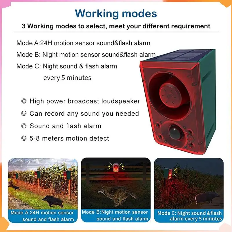B94A 4X Outdoor Solar Motion Sensor Alarm With Remote Control,130Db Sound Light Alarm Siren Sound Alarm Security Alarm System
B94A 4X Outdoor Solar Motion Sensor Alarm With Remote Control,130Db Sound Light Alarm Siren Sound Alarm Security Alarm System