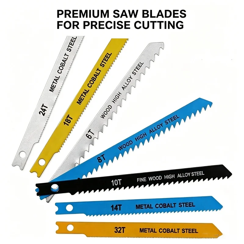Single Half Hole Bi-Metal Reciprocating Saw Blades Assorted TPI Teeth For DIY Wood Cutting Metal Pipe Saw Replacement Parts
Single Half Hole Bi-Metal Reciprocating Saw Blades Assorted TPI Teeth For DIY Wood Cutting Metal Pipe Saw Replacement Parts