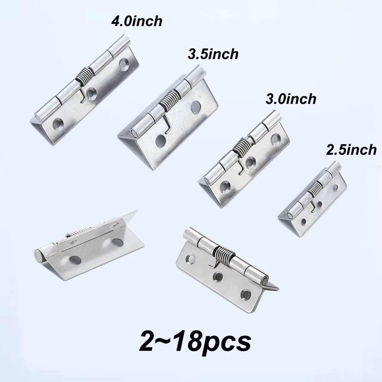 Self Closing Spring Hinge 304 Stainless Steel Spring Loaded Hinge 2.5inch/3inch/3.5inch/4inch Door Hinge Hardware Accessories 
Self Closing Spring Hinge 304 Stainless Steel Spring Loaded Hinge 2.5inch/3inch/3.5inch/4inch Door Hinge Hardware Accessories