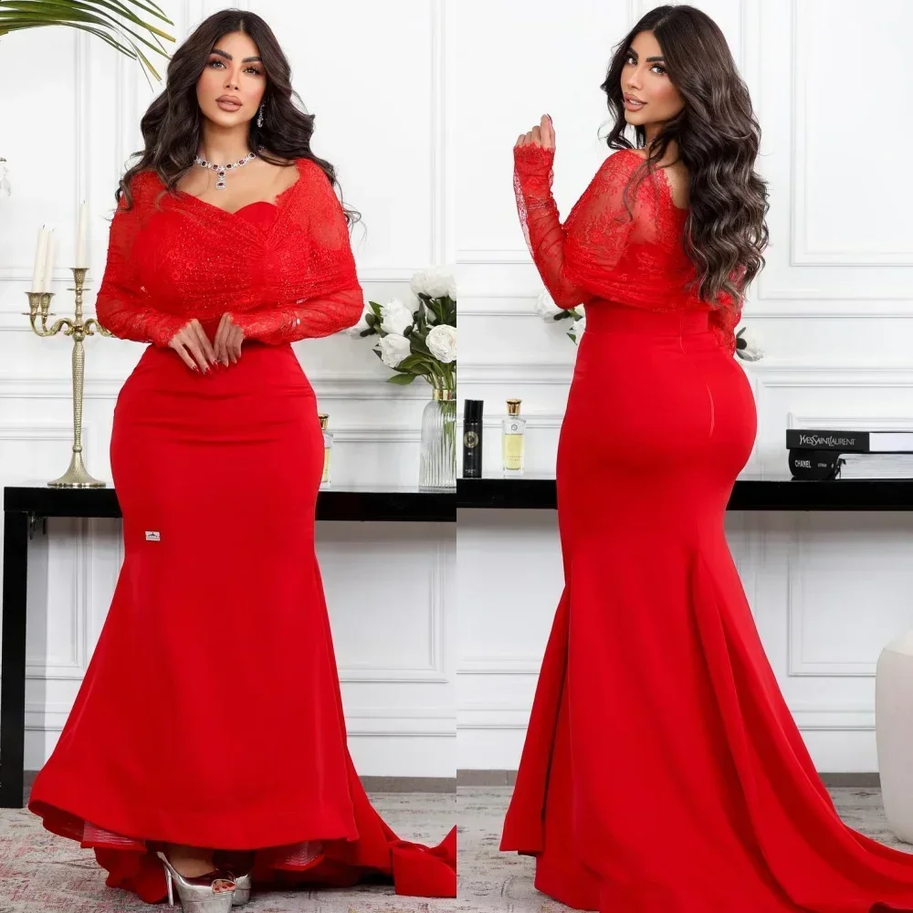 Customized Retro Jersey Pleat Mermaid V-neck Midi Dresses Evening Dresses Classic Exquisite Modern Style Pastrol Unisex Chinese
Customized Retro Jersey Pleat Mermaid V-neck Midi Dresses Evening Dresses Classic Exquisite Modern Style Pastrol Unisex Chinese