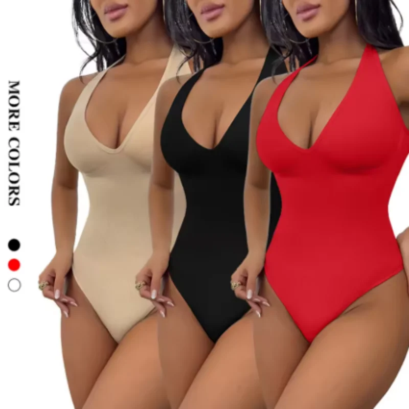 Halter Bodysuit Deep V Camisole Adjustable Strap Shapewear Top Tummy Control Women Sexy Thong Body Shaper Seamless Fajas 2025
Halter Bodysuit Deep V Camisole Adjustable Strap Shapewear Top Tummy Control Women Sexy Thong Body Shaper Seamless Fajas 2025