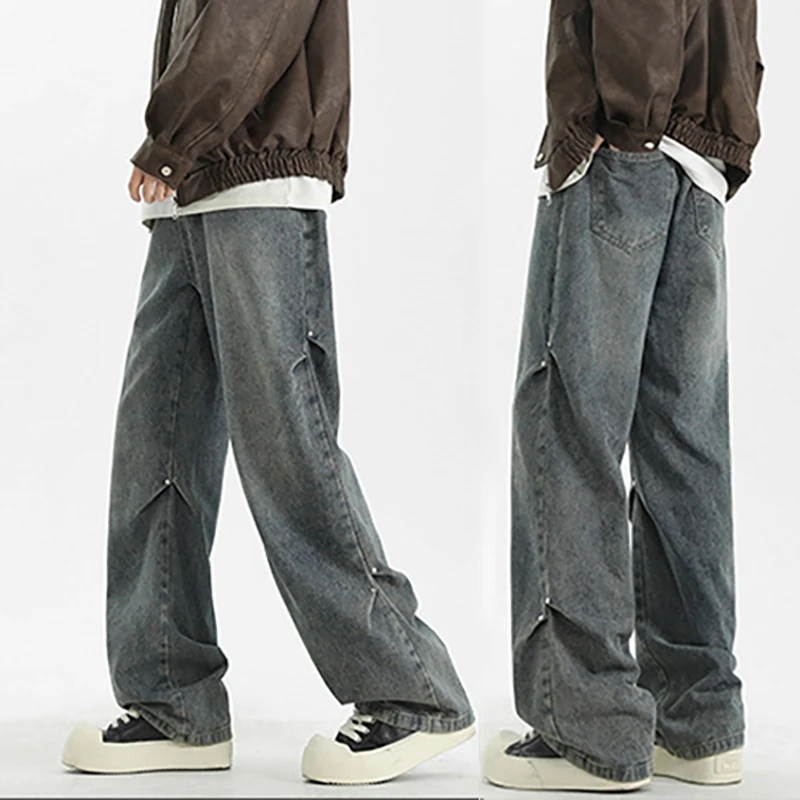 Autumn Korean High Street Retro Straight Leg Jeans Men'S Wide Leg Pants Casual Pants Baggy Jeans Black Pants
Autumn Korean High Street Retro Straight Leg Jeans Men'S Wide Leg Pants Casual Pants Baggy Jeans Black Pants