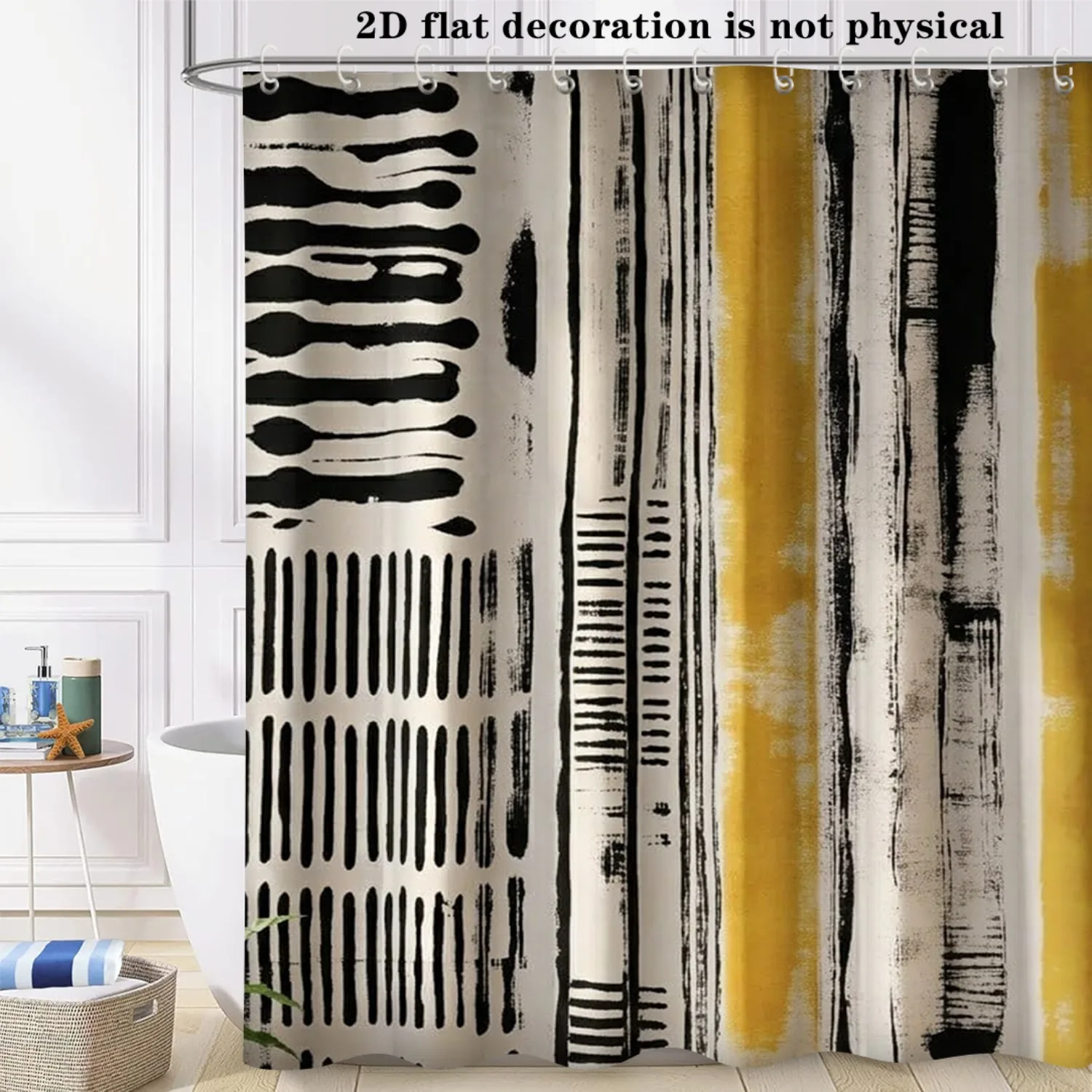 Modern Abstract Striped Shower Curtain Waterproof Geometric Bathroom Decor Curtain Wall Hanging Style for Luxury Home Design
Modern Abstract Striped Shower Curtain Waterproof Geometric Bathroom Decor Curtain Wall Hanging Style for Luxury Home Design