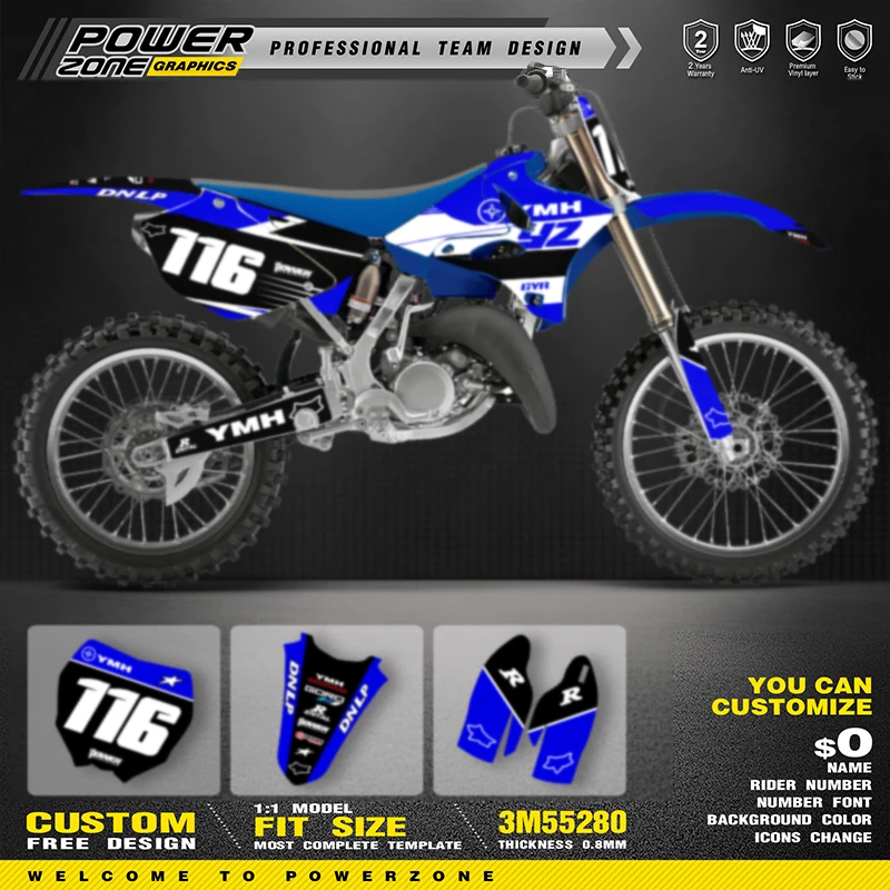 PowerZone Custom Team Motorcycle Full Sticker Graphics Kit For YAMAHA YZ125 YZ250 2002-2014 Number Name Custom Sticker 09
PowerZone Custom Team Motorcycle Full Sticker Graphics Kit For YAMAHA YZ125 YZ250 2002-2014 Number Name Custom Sticker 09