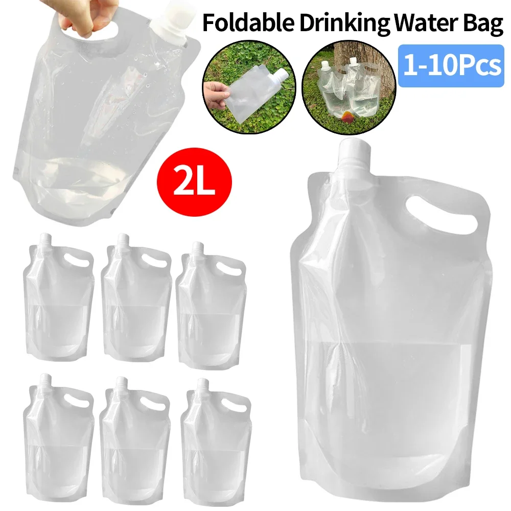 1-10Pcs 2L Foldable Drinking Water Bag Transparent Camping Bucket Water Container Jug Bottle Pouch Outdoor Travel Hiking Supply 
1-10Pcs 2L Foldable Drinking Water Bag Transparent Camping Bucket Water Container Jug Bottle Pouch Outdoor Travel Hiking Supply