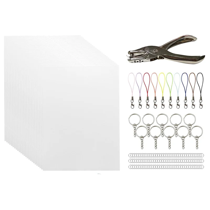 N11R 146PCS Shrink Sheets Kit,Shrink Paper Keychain Kit With 25PCS Shrink Paper 121PCS Open Iron Ring,Hole Punch
N11R 146PCS Shrink Sheets Kit,Shrink Paper Keychain Kit With 25PCS Shrink Paper 121PCS Open Iron Ring,Hole Punch
