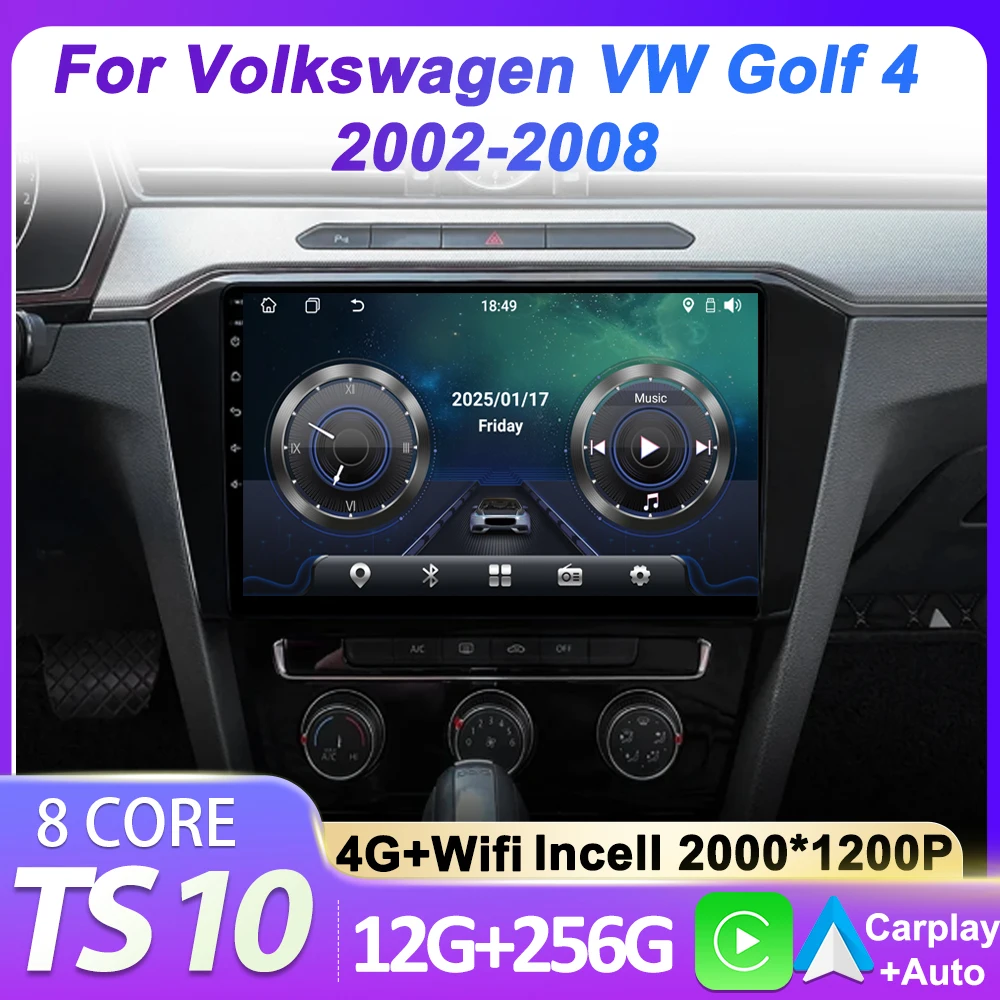 Car Multimedia Video Radio Player For Volkswagen Golf Mk 4 2004 - 2008 Wireless Android Auto CarPlay 8 Core GPS Navigation 2 Din
Car Multimedia Video Radio Player For Volkswagen Golf Mk 4 2004 - 2008 Wireless Android Auto CarPlay 8 Core GPS Navigation 2 Din
