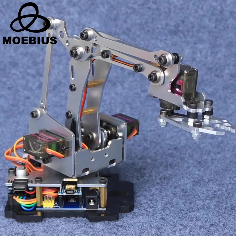 Набор металлических ручек для робота-робота MOEBIUS 4 DOF с 4 металлическими шестернями, сервопривод, совместимый с робототехники Arduino, механический зажим «сделай сам»
Набор металлических ручек для робота-робота MOEBIUS 4 DOF с 4 металлическими шестернями, сервопривод, совместимый с робототехники Arduino, механический зажим «сделай сам»
