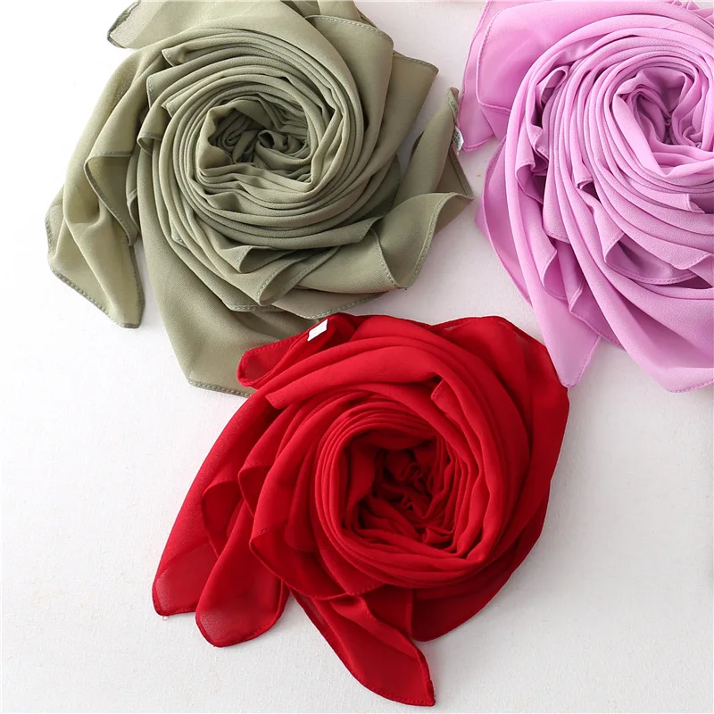 Solid Color Pearl Chiffon Malay Square Scarf 110*110 Headscarf Large Square Scarves Shawl Women Muslim Hijab Head Wrap Kerchief
Solid Color Pearl Chiffon Malay Square Scarf 110*110 Headscarf Large Square Scarves Shawl Women Muslim Hijab Head Wrap Kerchief