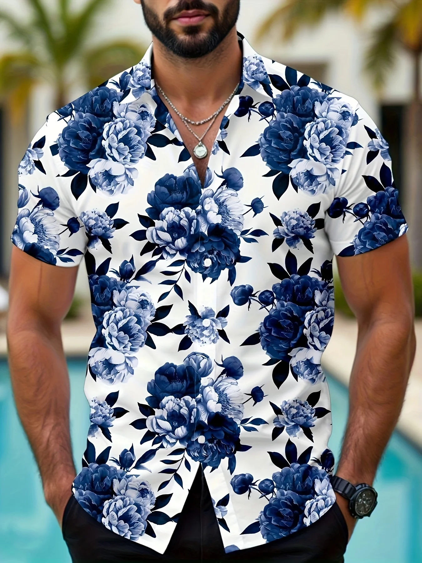 Summer 3D Digital Print Mens Short-Sleeve Shirt: A Must-Have for The Stylish and Charismatic Man Floral Print Short-Sleeve Shirt
Summer 3D Digital Print Mens Short-Sleeve Shirt: A Must-Have for The Stylish and Charismatic Man Floral Print Short-Sleeve Shirt