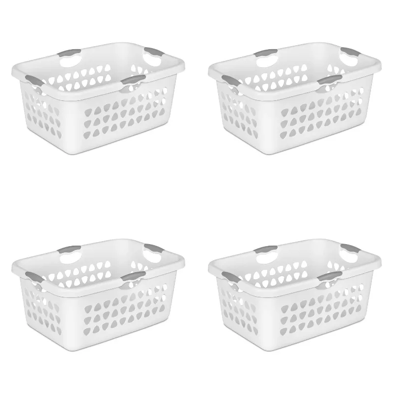 2 Bushel Ultra Laundry Basket Plastic,Plastic with Comfort Handles to Easily Carry Clothes to White, Set of 4
2 Bushel Ultra Laundry Basket Plastic,Plastic with Comfort Handles to Easily Carry Clothes to White, Set of 4