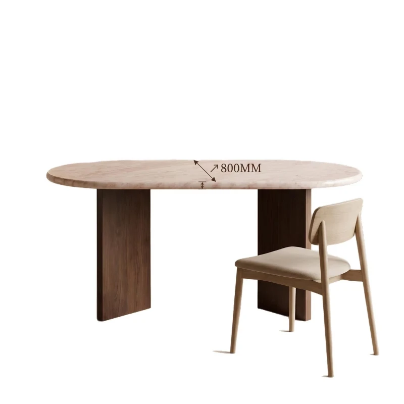 Natural pink marble dining table solid wood base oval simple high temperature resistance
Natural pink marble dining table solid wood base oval simple high temperature resistance