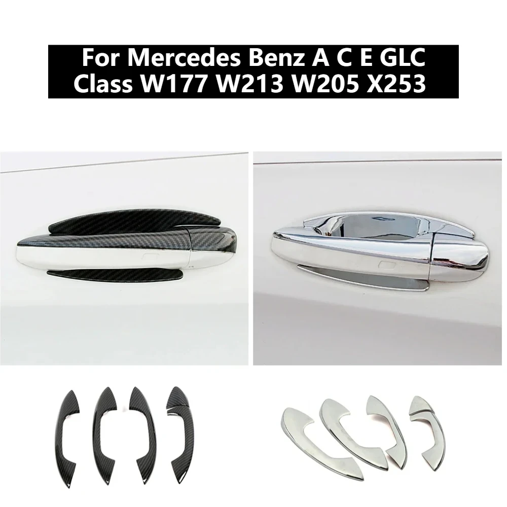 For Mercedes Benz A C E GLC Class W177 W213 W205 X253 Carbon Fiber Color Exterior Accessory Door Handle Cover Modify Frame Trim
For Mercedes Benz A C E GLC Class W177 W213 W205 X253 Carbon Fiber Color Exterior Accessory Door Handle Cover Modify Frame Trim